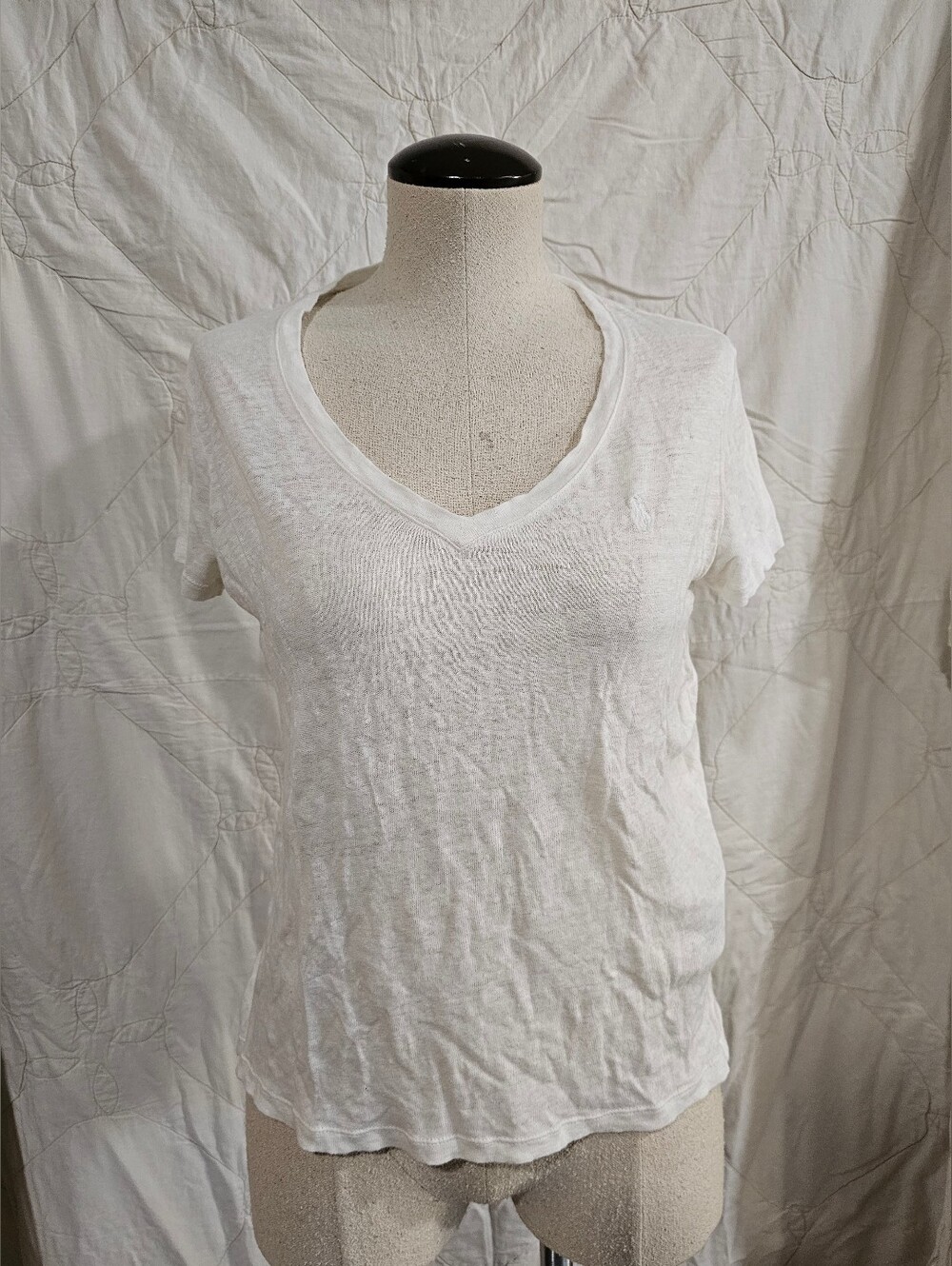 Polo Ralph Lauren xs 100% Linen V-neck Tee